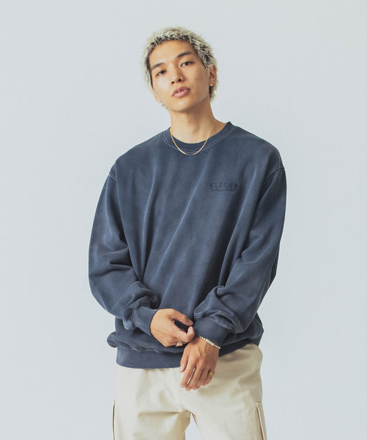 OLD ENGLISH BLEACHED CREWNECK SWEATSHIRT