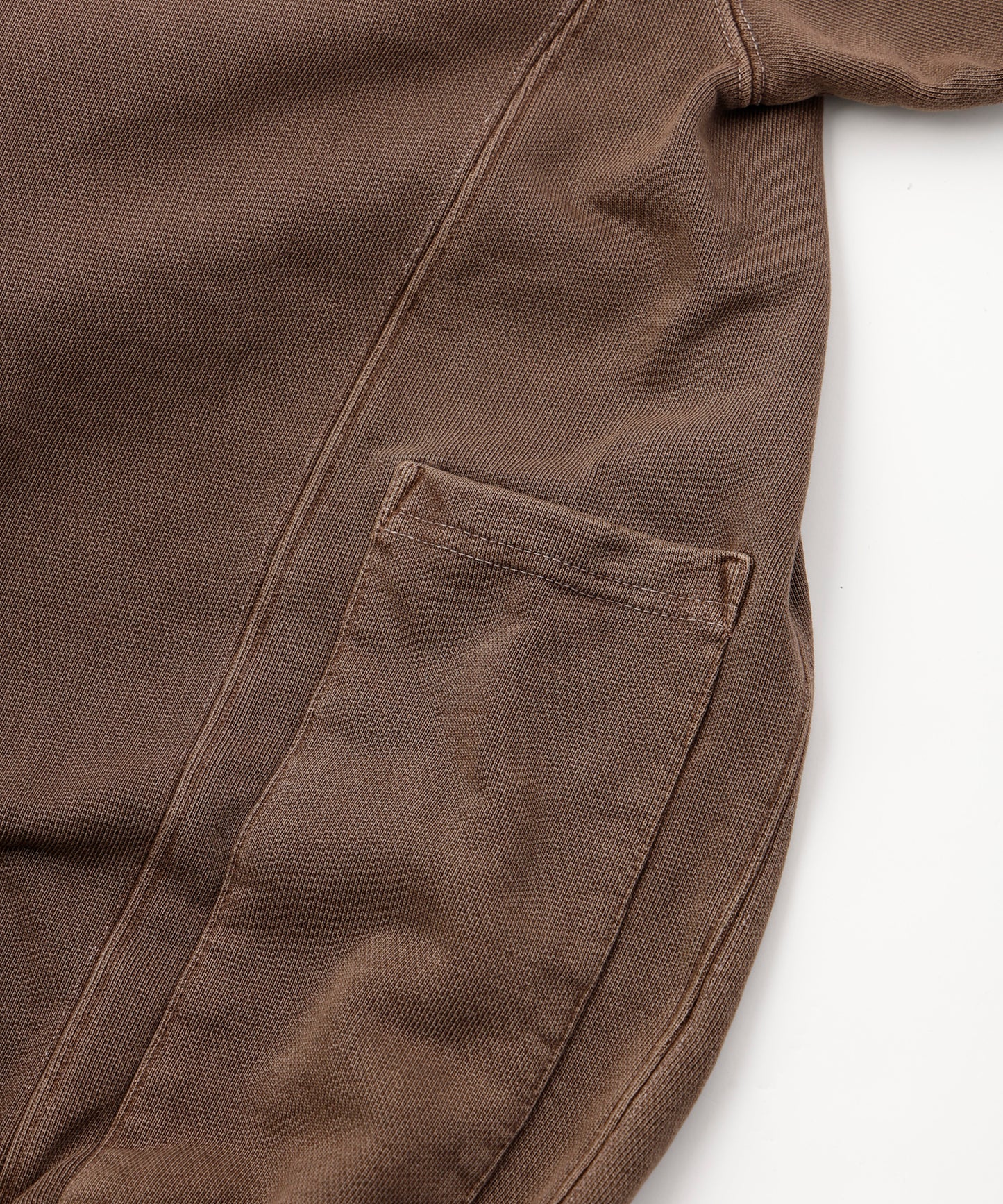 PIGMENT DYED WORK ZIP HOODED SWEATSHIRT