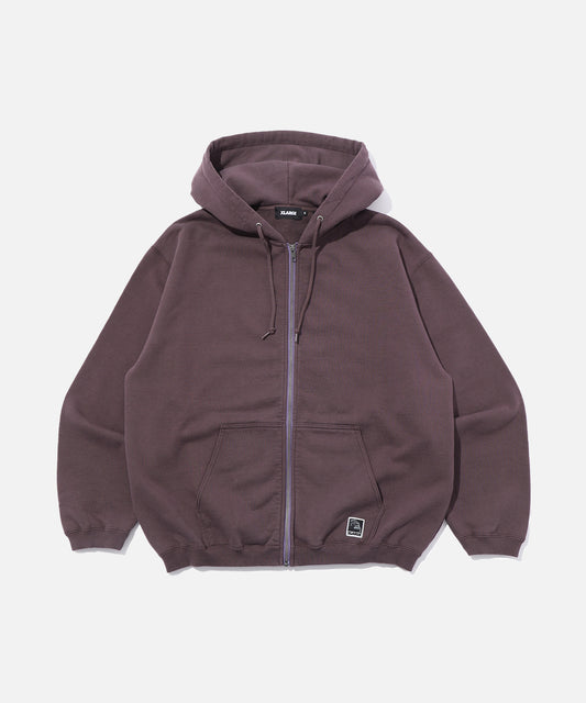 LABEL ZIP HOODED SWEATSHIRT