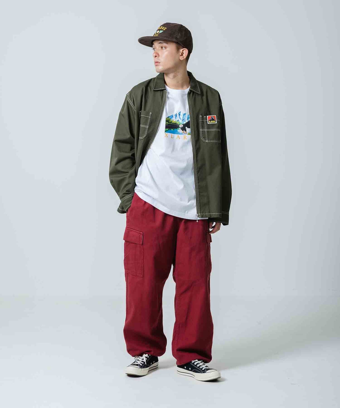 PILOT LOGO EMBROIDERY CORDUROY CAP