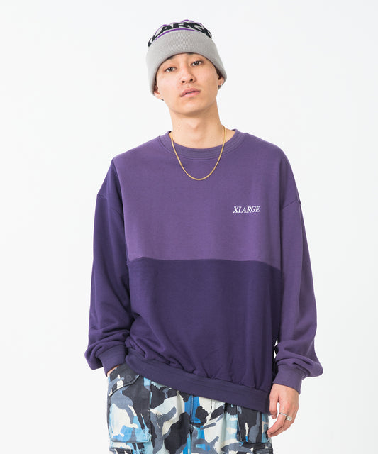PANELED CREWNECK SWEAT