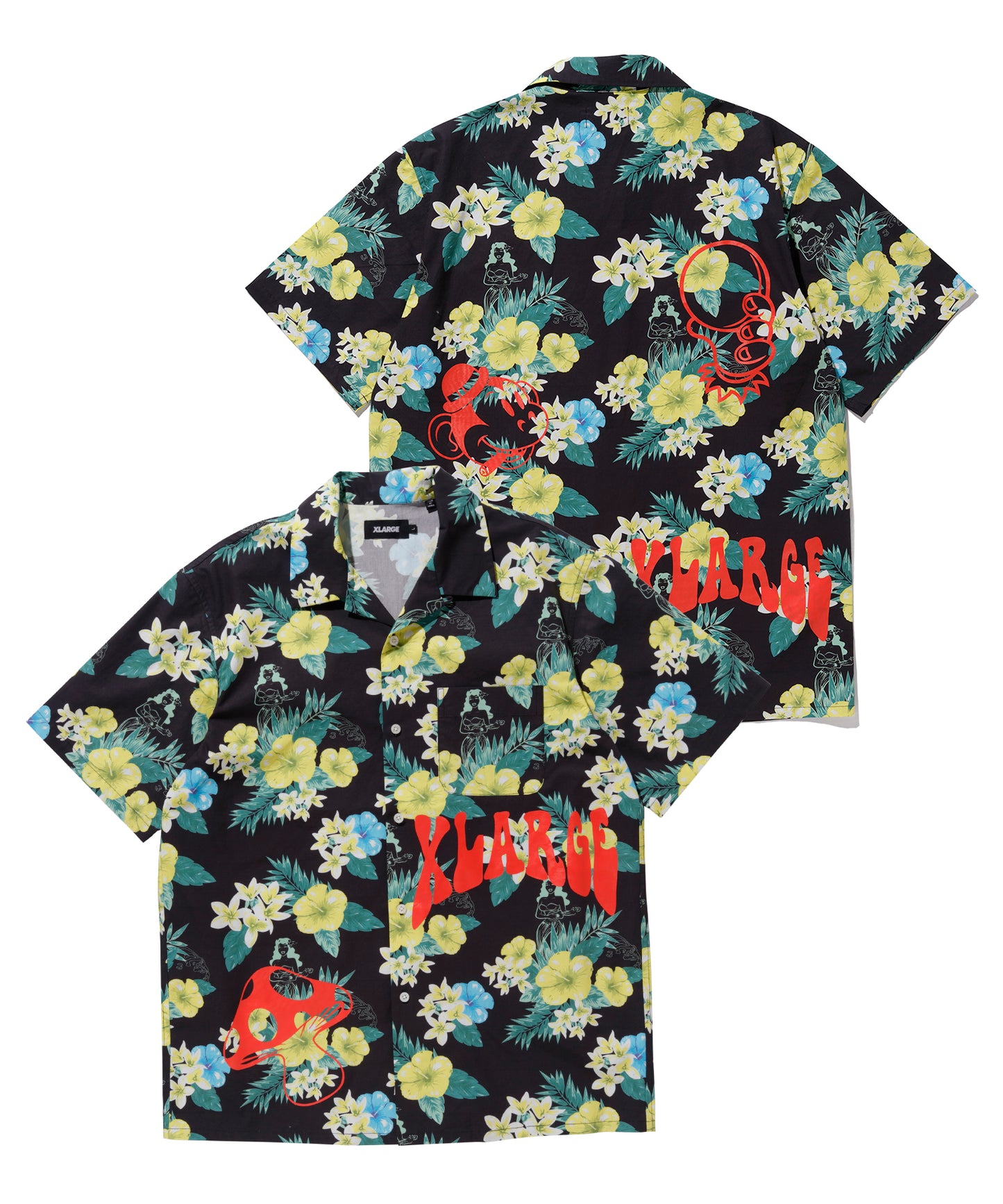 FLORAL PRINT SHIRT SHIRT XLARGE