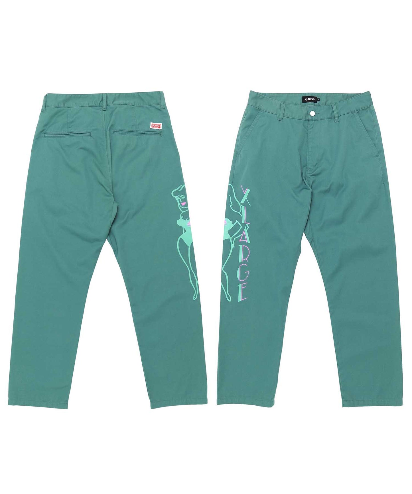 PRINTED WORK PANTS PANTS XLARGE