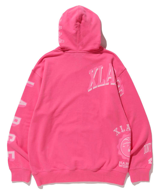 RANDOM PRINT COLLEGE LOGO PULLOVER HOODED SWEAT FLEECE, CREWNECK, HOODIE XLARGE