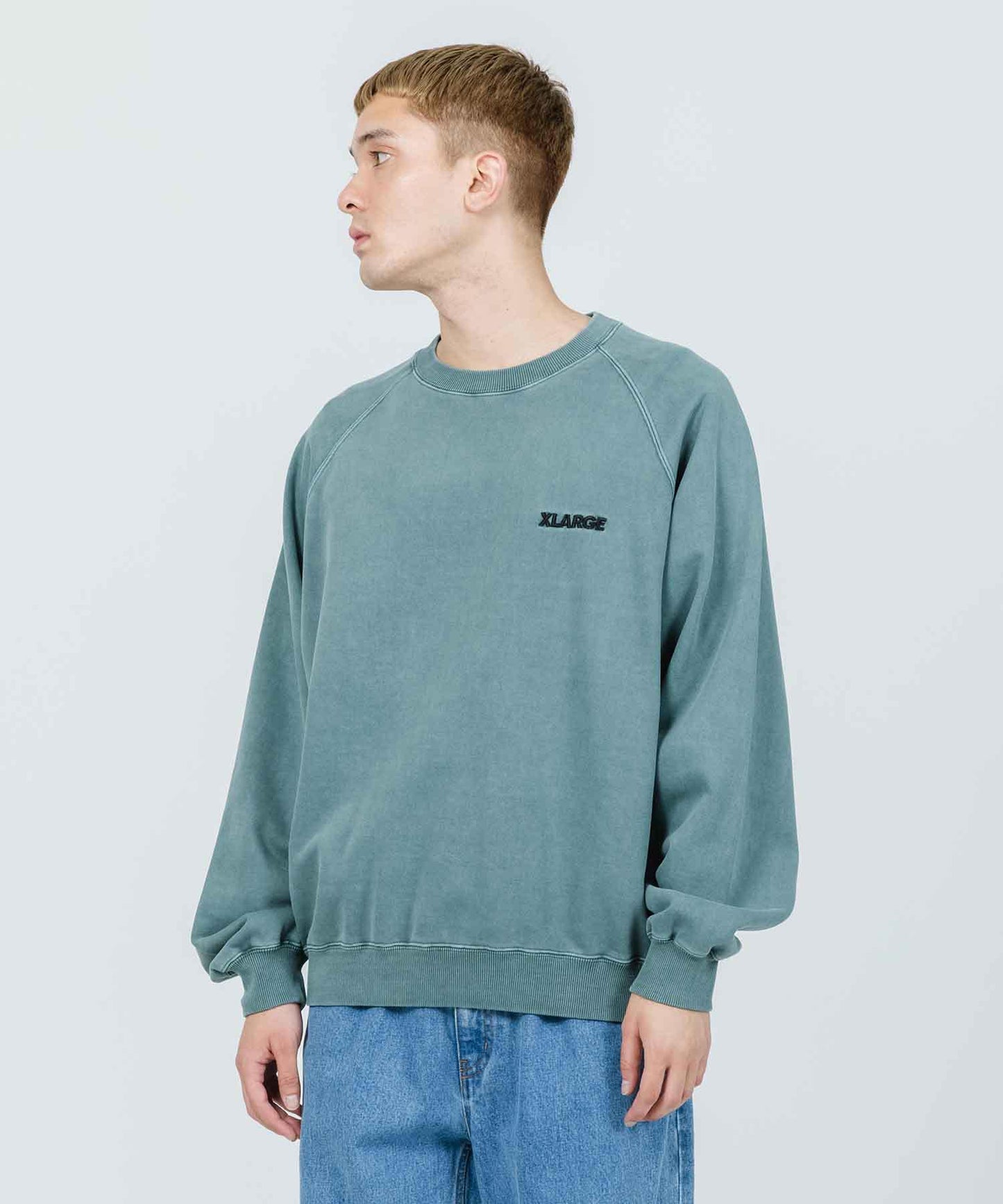 OVERDYED RAGLAN CREWNECK SWEAT
