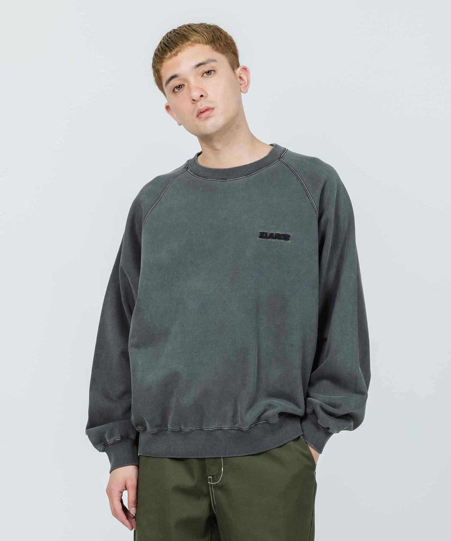 OVERDYED RAGLAN CREWNECK SWEAT