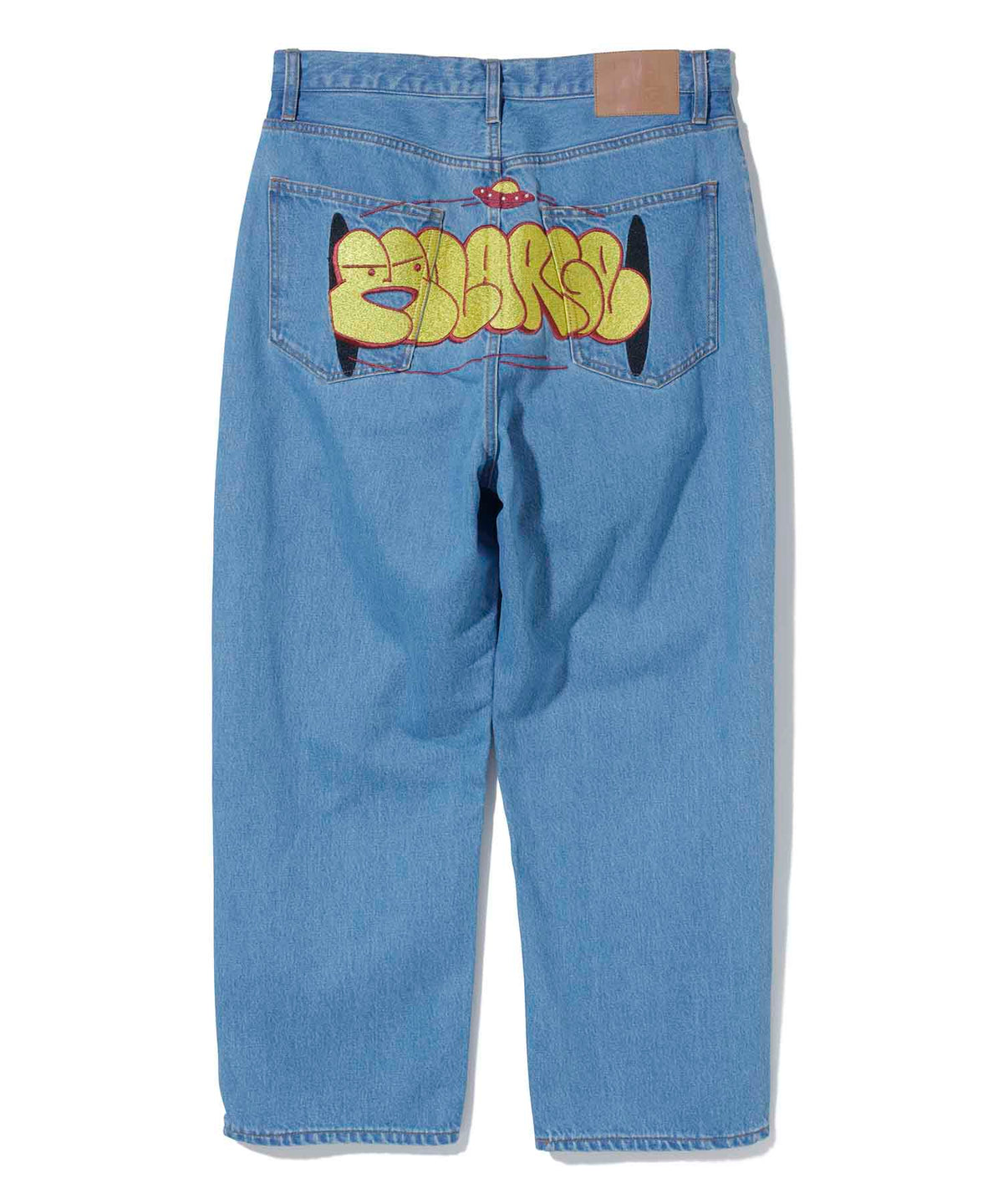 EMBROIDERY GRAFFITI DENIM PANTS