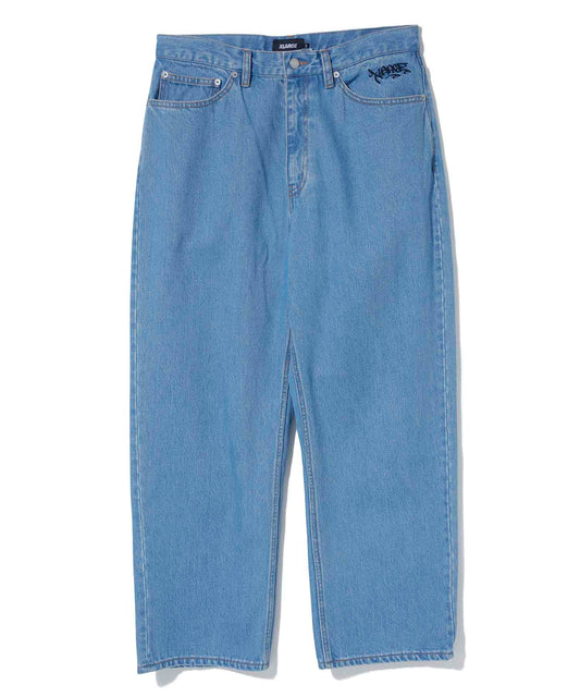 EMBROIDERY GRAFFITI DENIM PANTS
