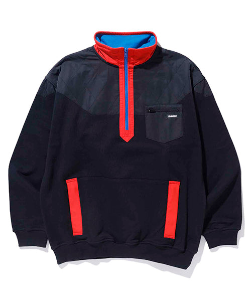 PANELED NYLON SWEAT
