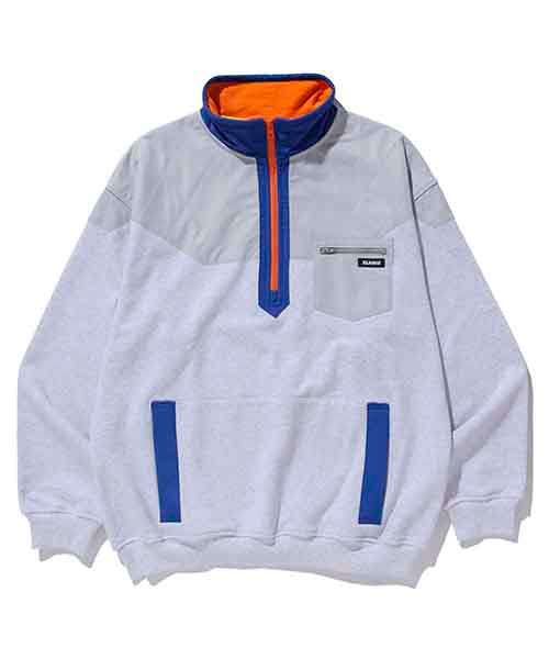 PANELED NYLON SWEAT