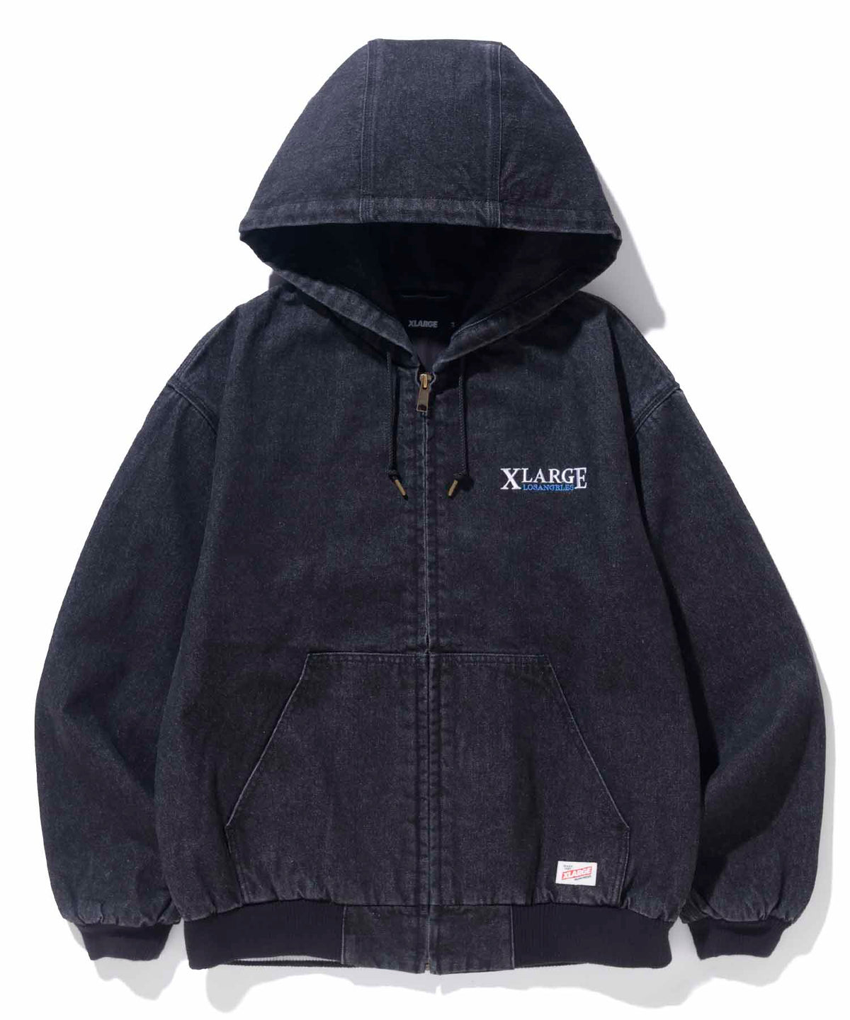 HOODED DENIM WORK JACKET