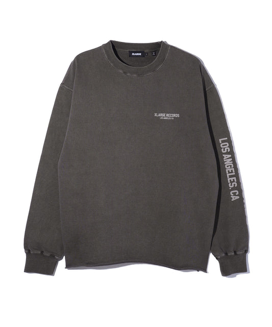 PIGMENT DYED RAW EDGE CREWNECK SWEATSHIRT