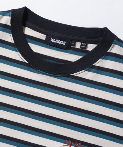 BASEBALL LOGO STRIPED S/S TEE