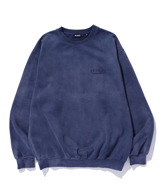 OLD ENGLISH BLEACHED CREWNECK SWEATSHIRT