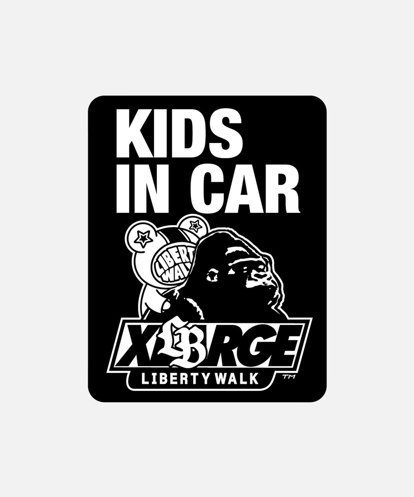 LIBERTY WALK x XLARGE STICKER KIDS IN THE CAR