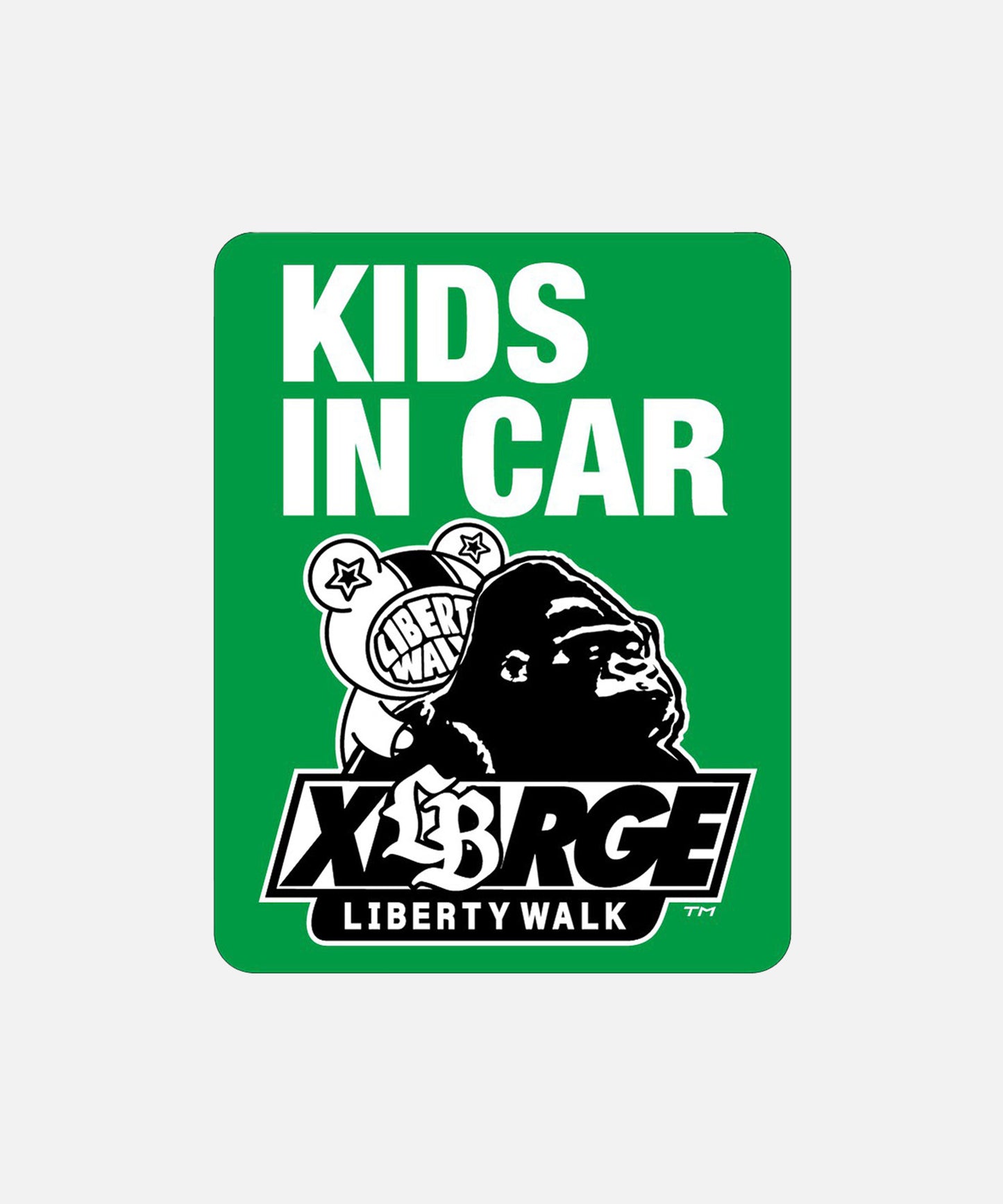 LIBERTY WALK x XLARGE STICKER KIDS IN THE CAR