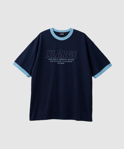 STORE ADDRESS RINGER S/S TEE