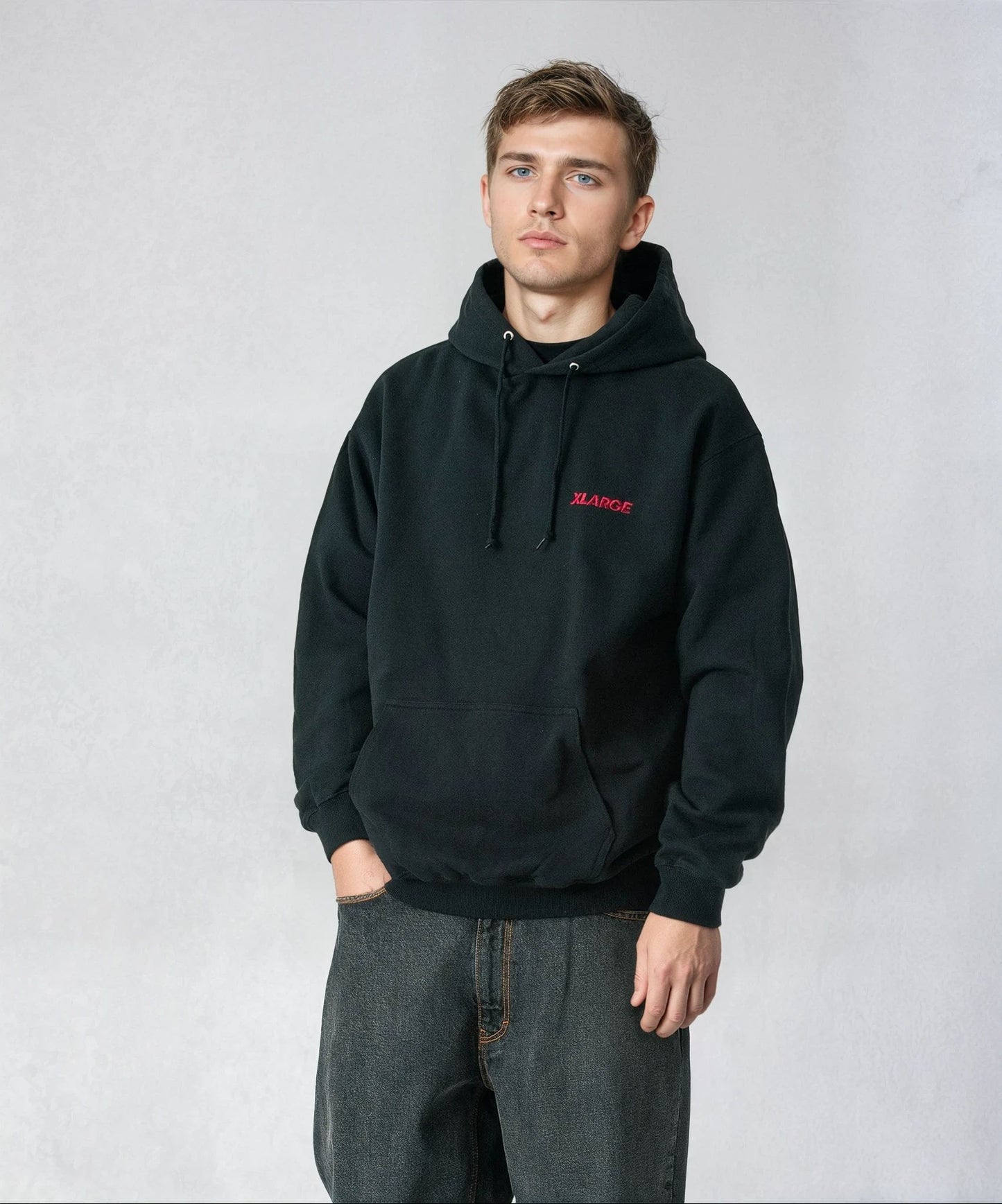 CHENILLE SLANTED OG PULLOVER HOODED SWEATSHIRT