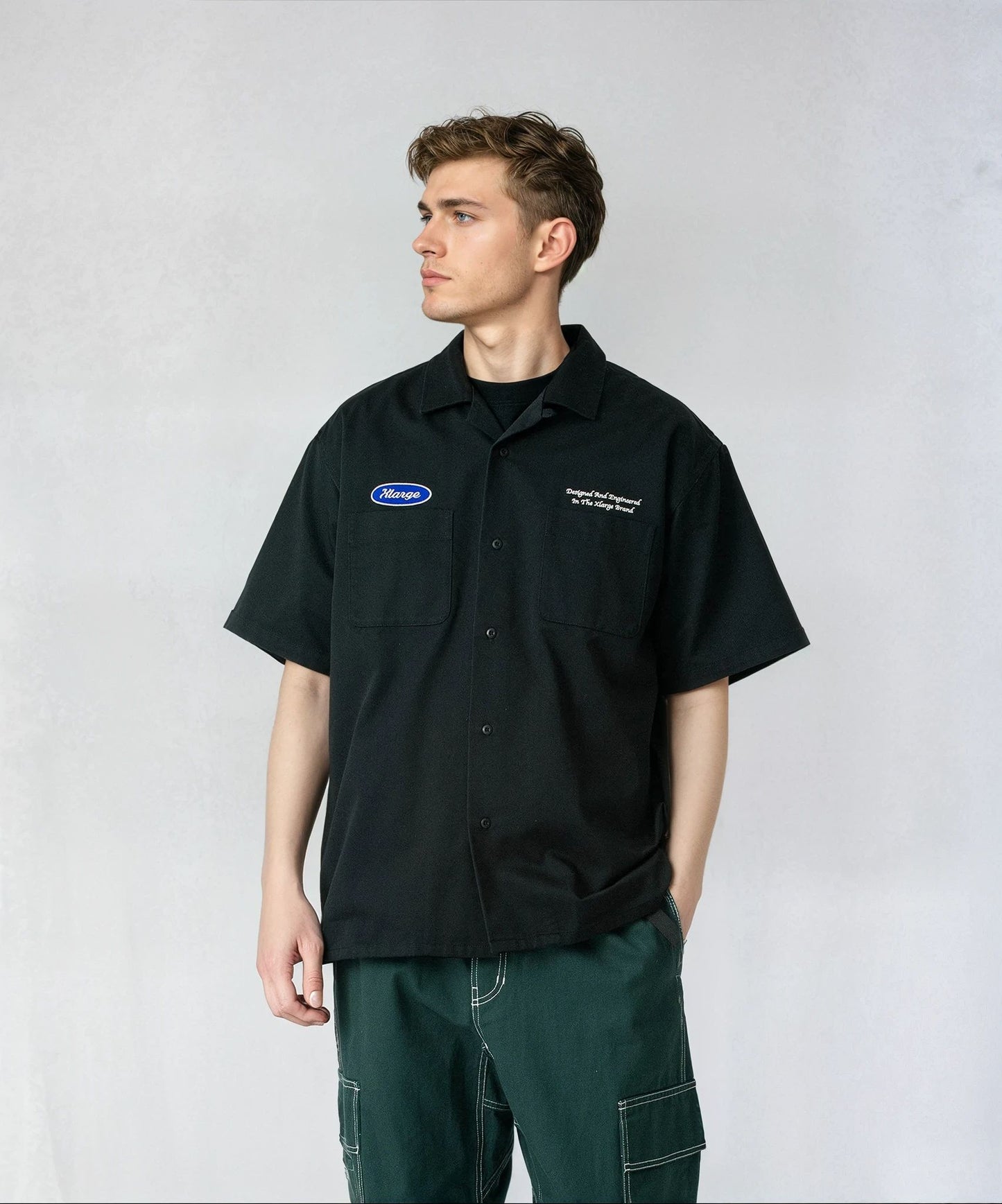 EMBROIDERED S/S WORK SHIRT