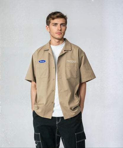 EMBROIDERED S/S WORK SHIRT