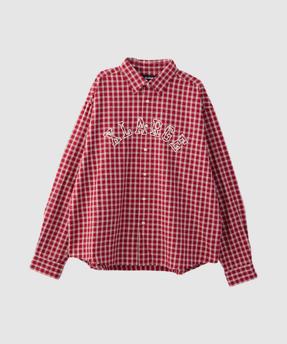 PATCH LOGO PLAID L/S SHIRT