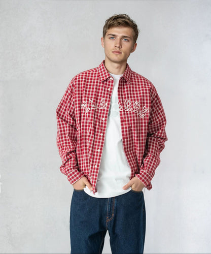 PATCH LOGO PLAID L/S SHIRT