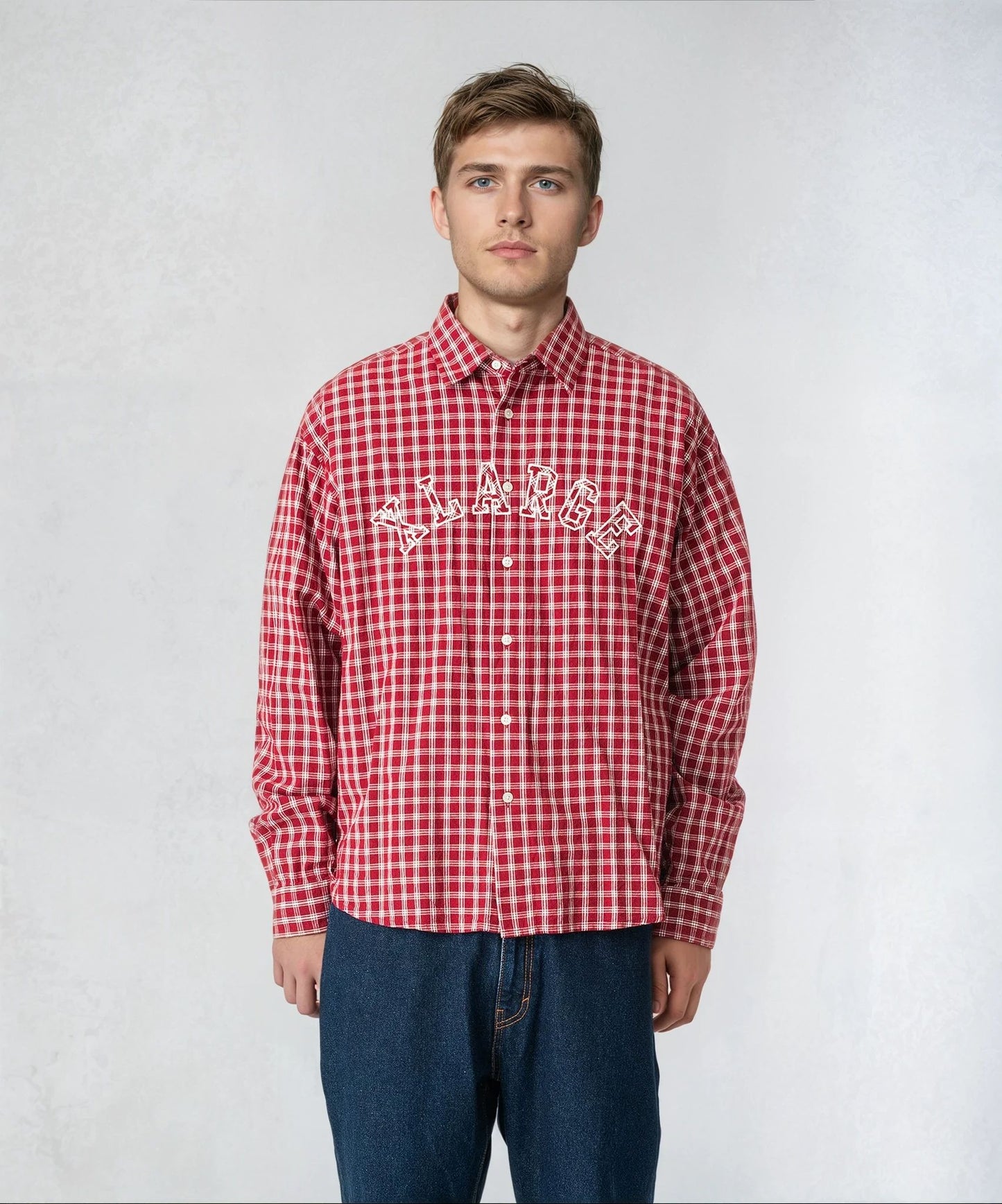PATCH LOGO PLAID L/S SHIRT