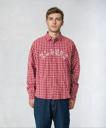 PATCH LOGO PLAID L/S SHIRT