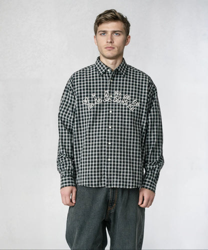 PATCH LOGO PLAID L/S SHIRT