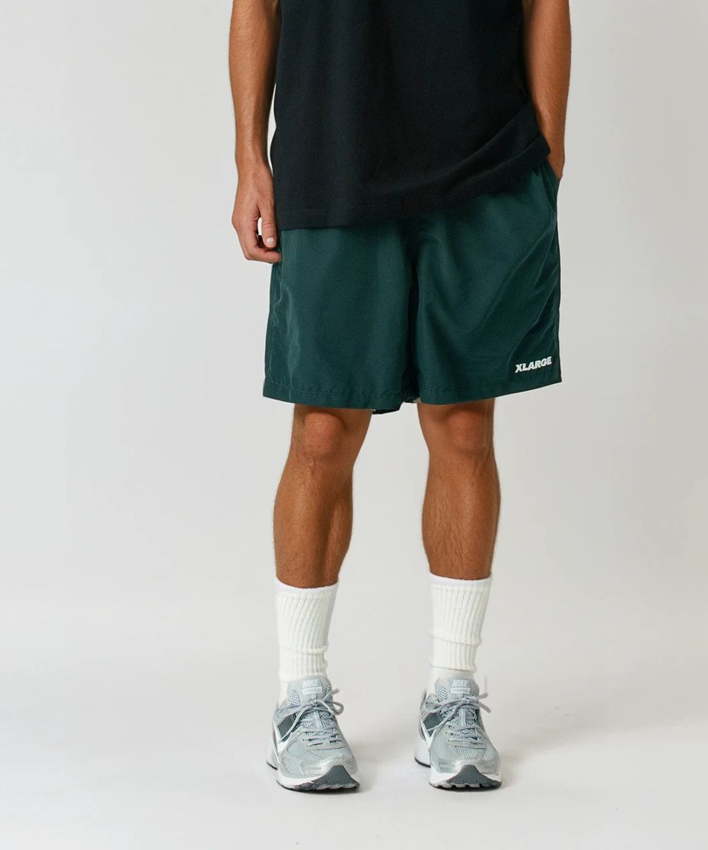 EMBROIDERED NYLON SHORT PANTS