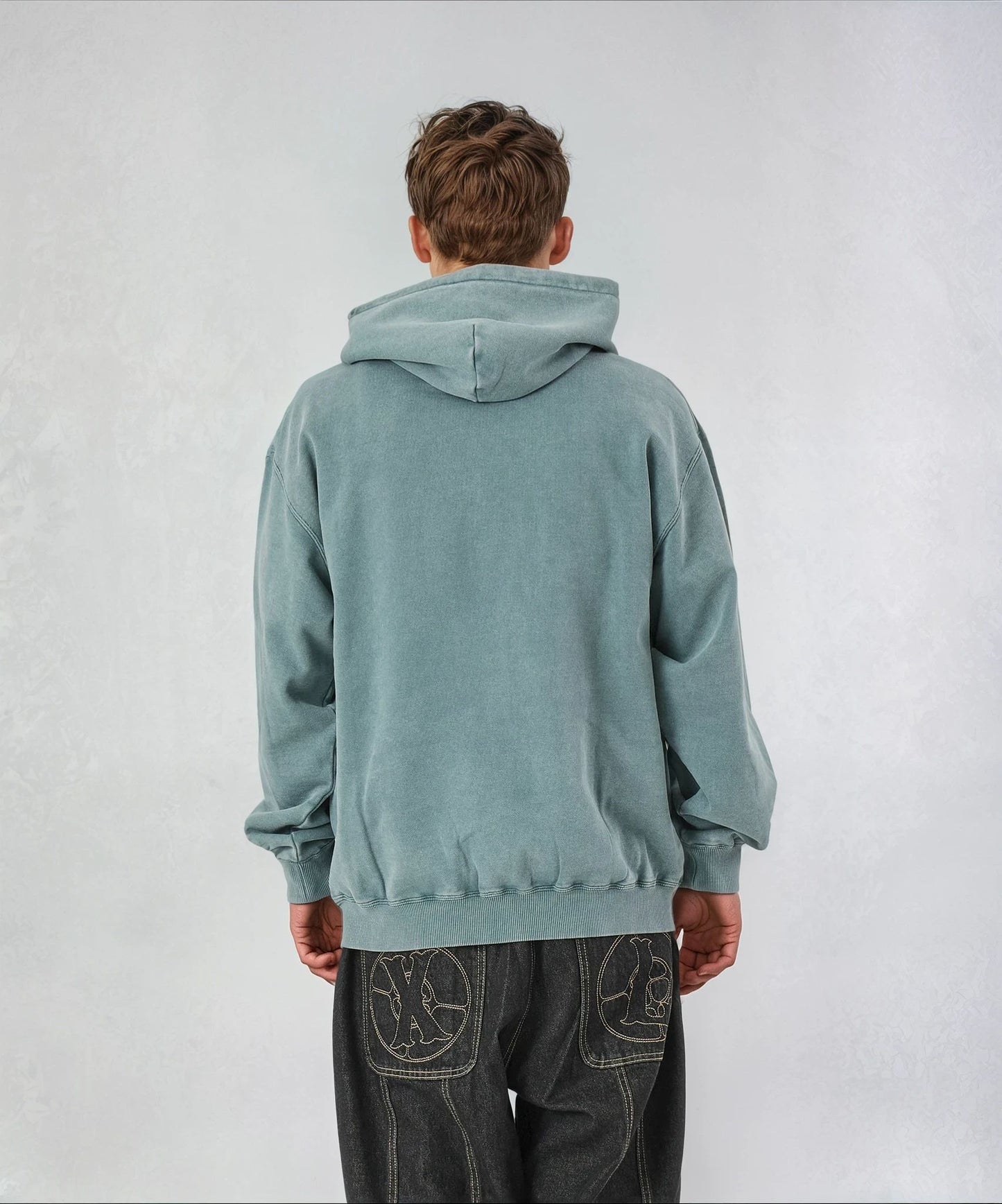 DYED COLLAGE LOGO HOODIE