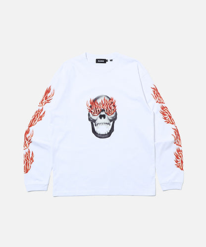 SKULL IN FLAMES L/S TEE