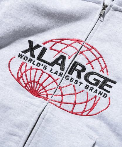 WORLDS LARGEST BRAND SLIM ZIP HOODED SWEATSHIRT