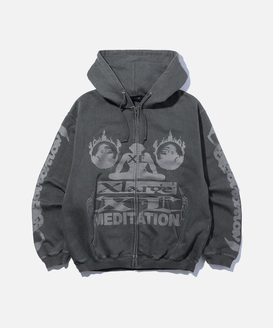 MEDITATION ZIP UP HOODED SWEATSHIRT