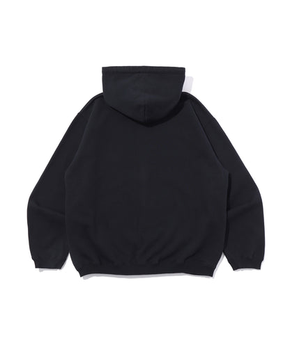 LABEL ZIP HOODED SWEATSHIRT