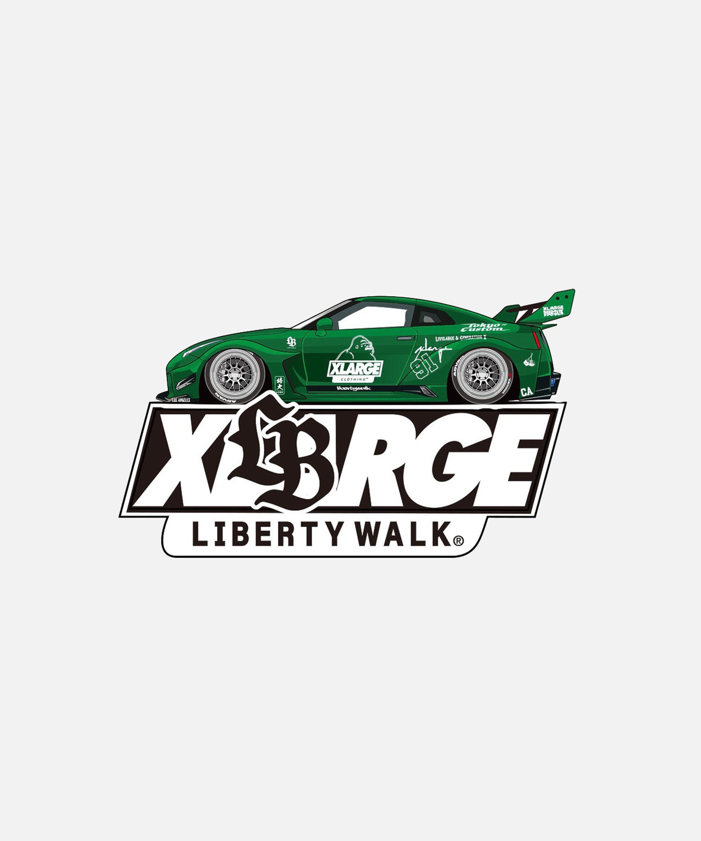 LIBERTY WALK x XLARGE STICKER GTR