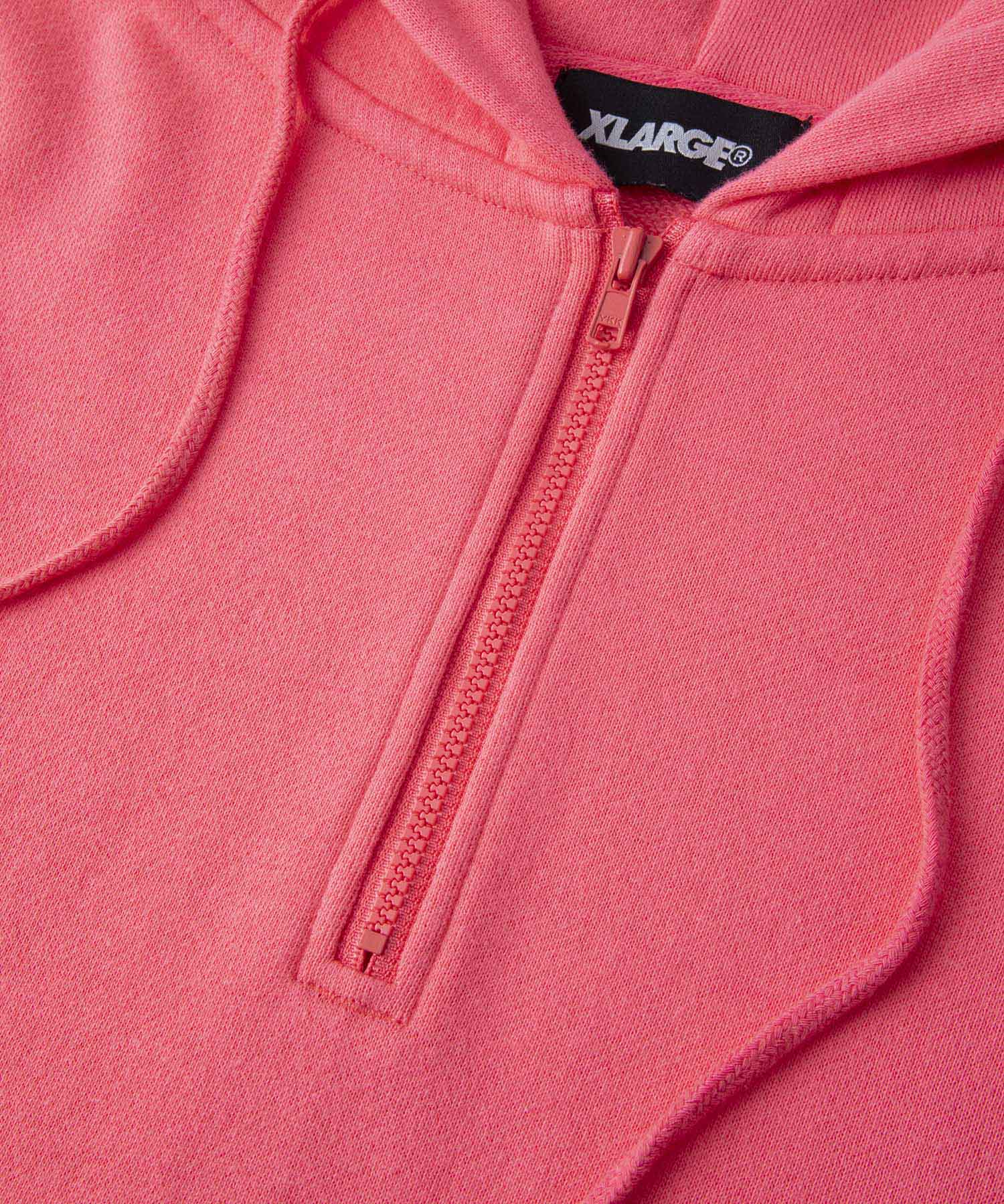 EMBROIDERY LOGO HALF ZIP HOODED SWEAT FLEECE, CREWNECK, HOODIE XLARGE  