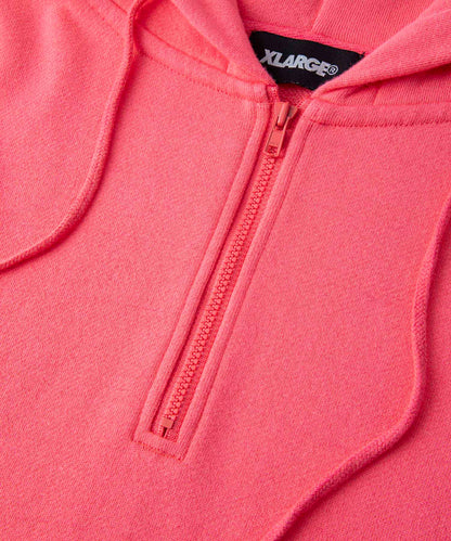 EMBROIDERY LOGO HALF ZIP HOODED SWEAT FLEECE, CREWNECK, HOODIE XLARGE  