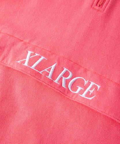 EMBROIDERY LOGO HALF ZIP HOODED SWEAT FLEECE, CREWNECK, HOODIE XLARGE  