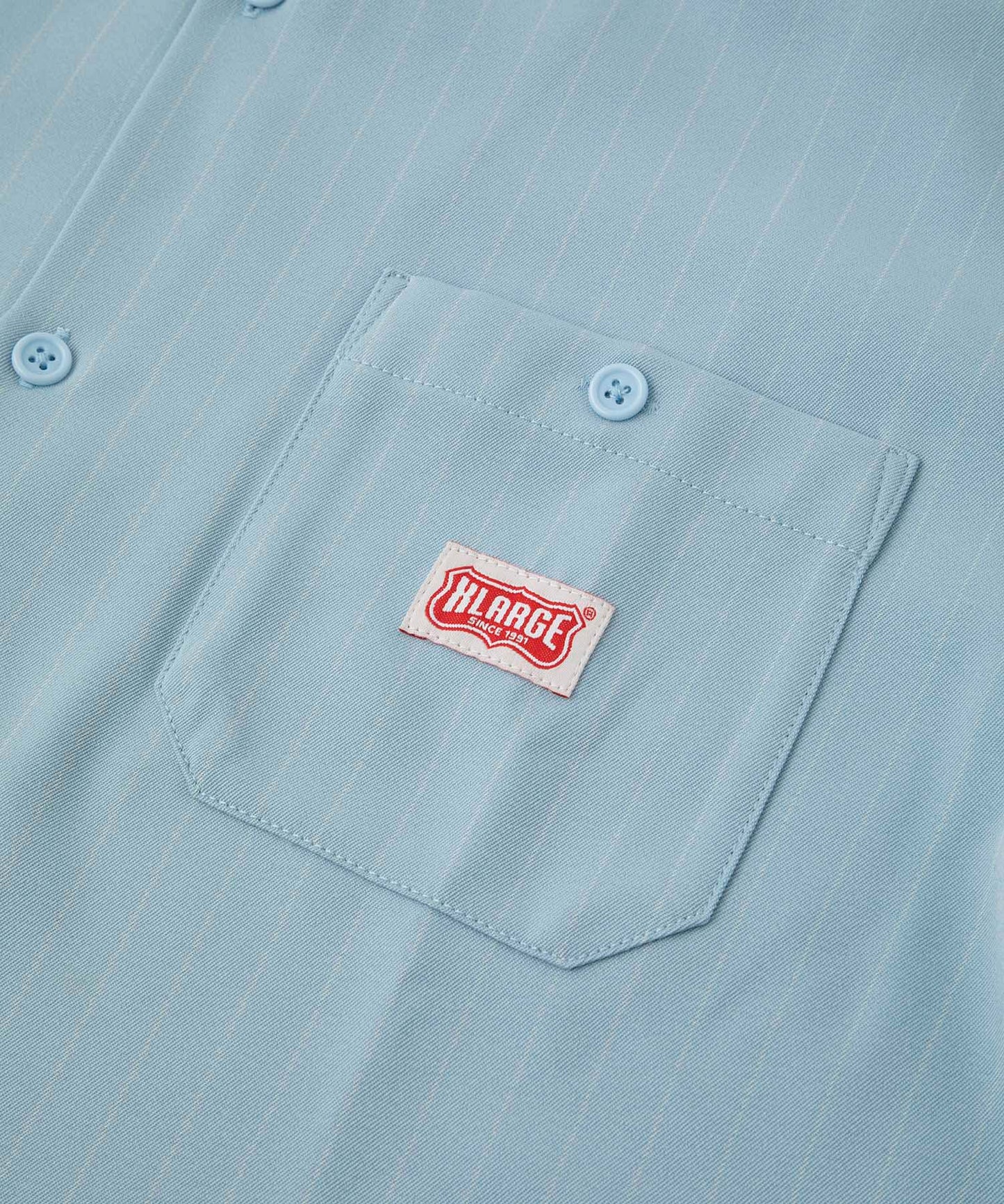 S/S STRIPE WORK SHIRT SHIRT XLARGE  