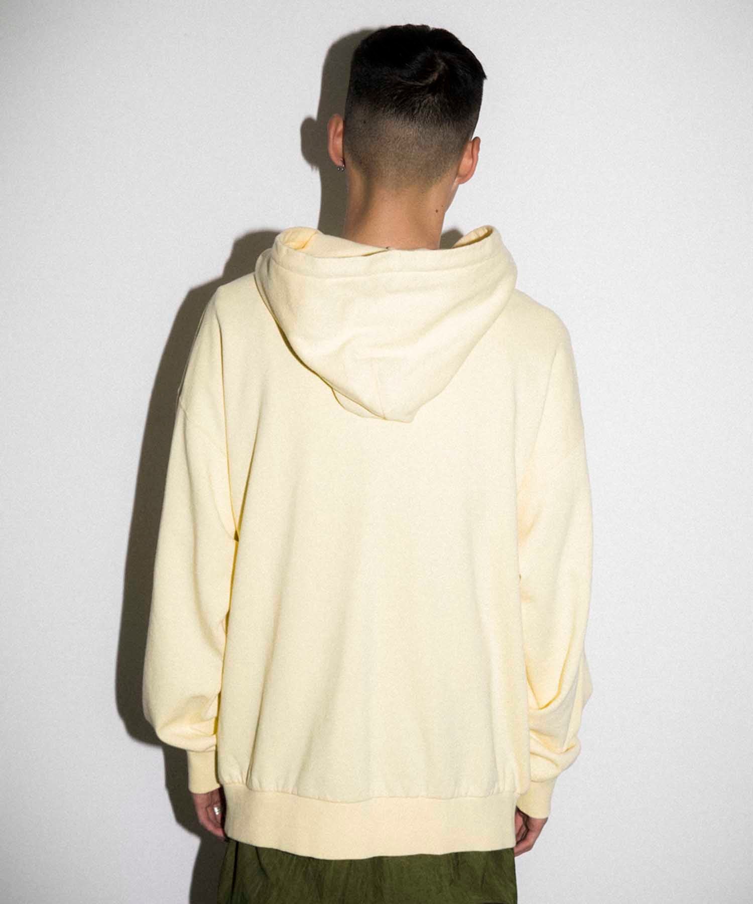 EMBROIDERY LOGO HALF ZIP HOODED SWEAT FLEECE, CREWNECK, HOODIE XLARGE  