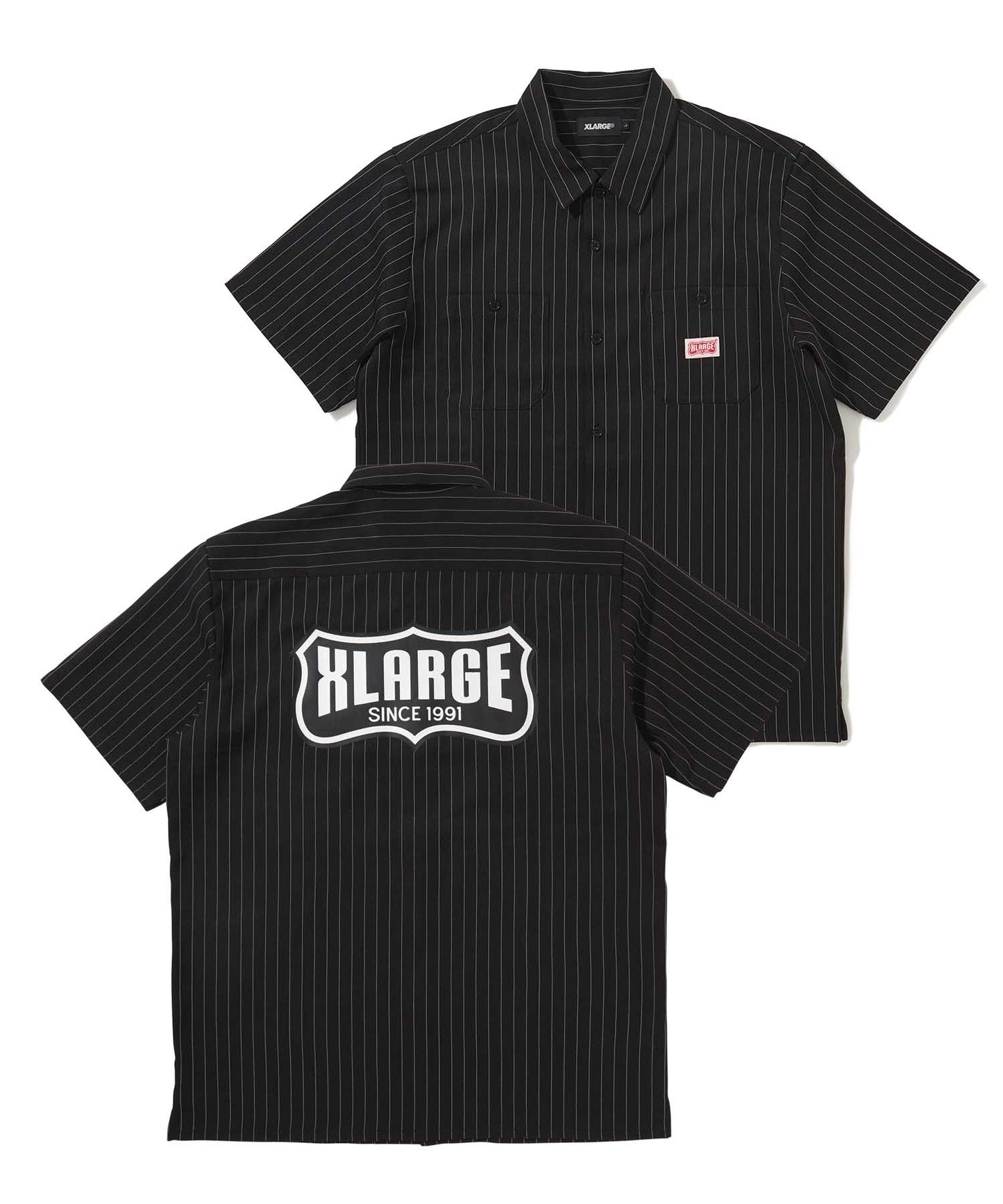S/S STRIPE WORK SHIRT SHIRT XLARGE  